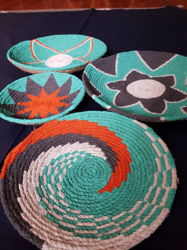 Additional view of Handmade Wicker Wall Plates — Set of 4