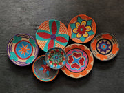 Colorful Natural Wall Plates — Set of 7 by Sarmal Design