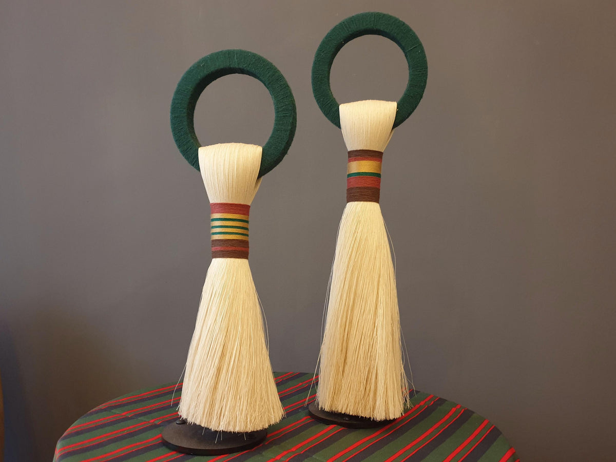 Another view of Raw Cotton and Metal Decorative Sculpture