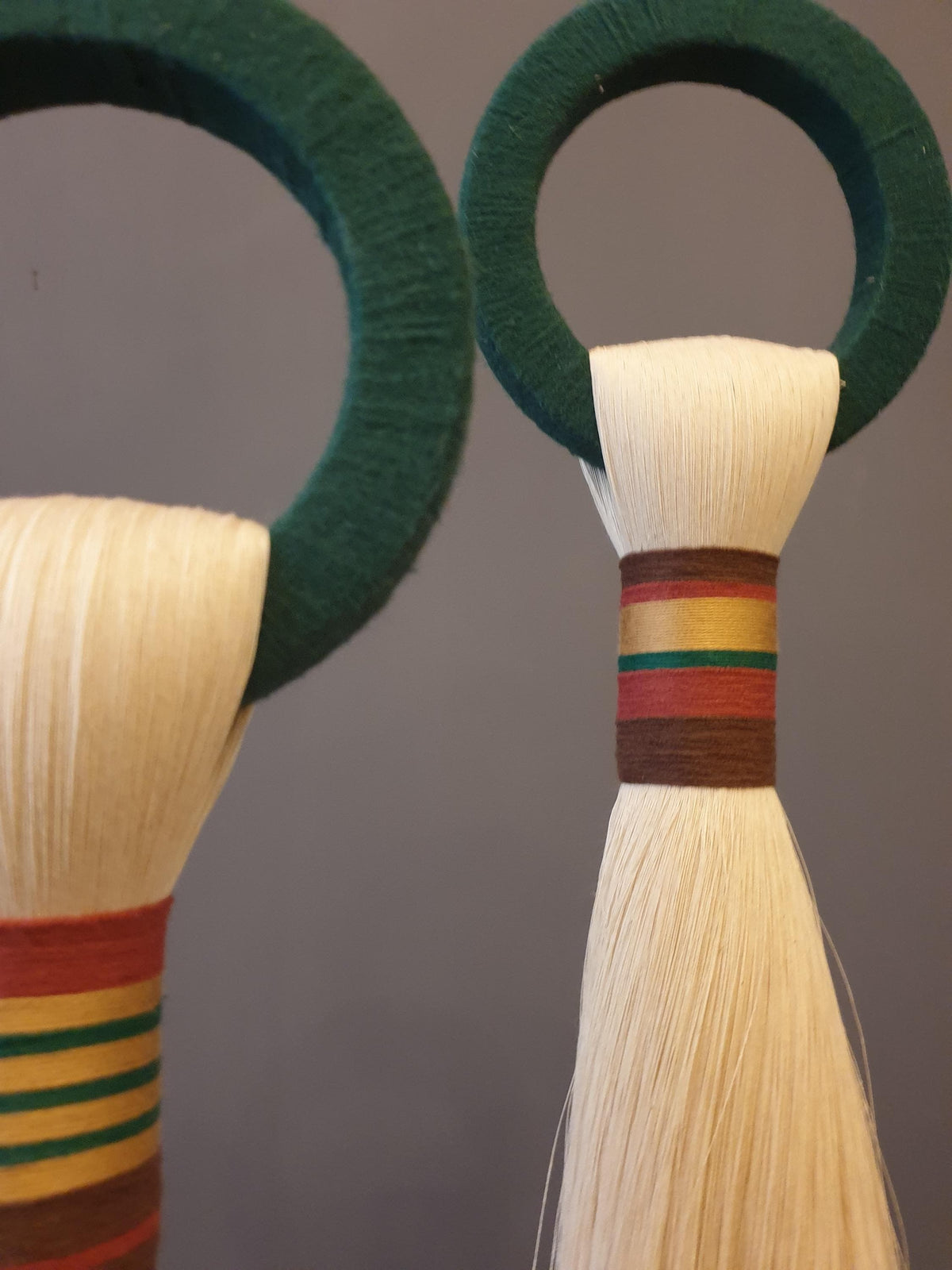 Raw Cotton and Metal Decorative Sculpture, additional product image