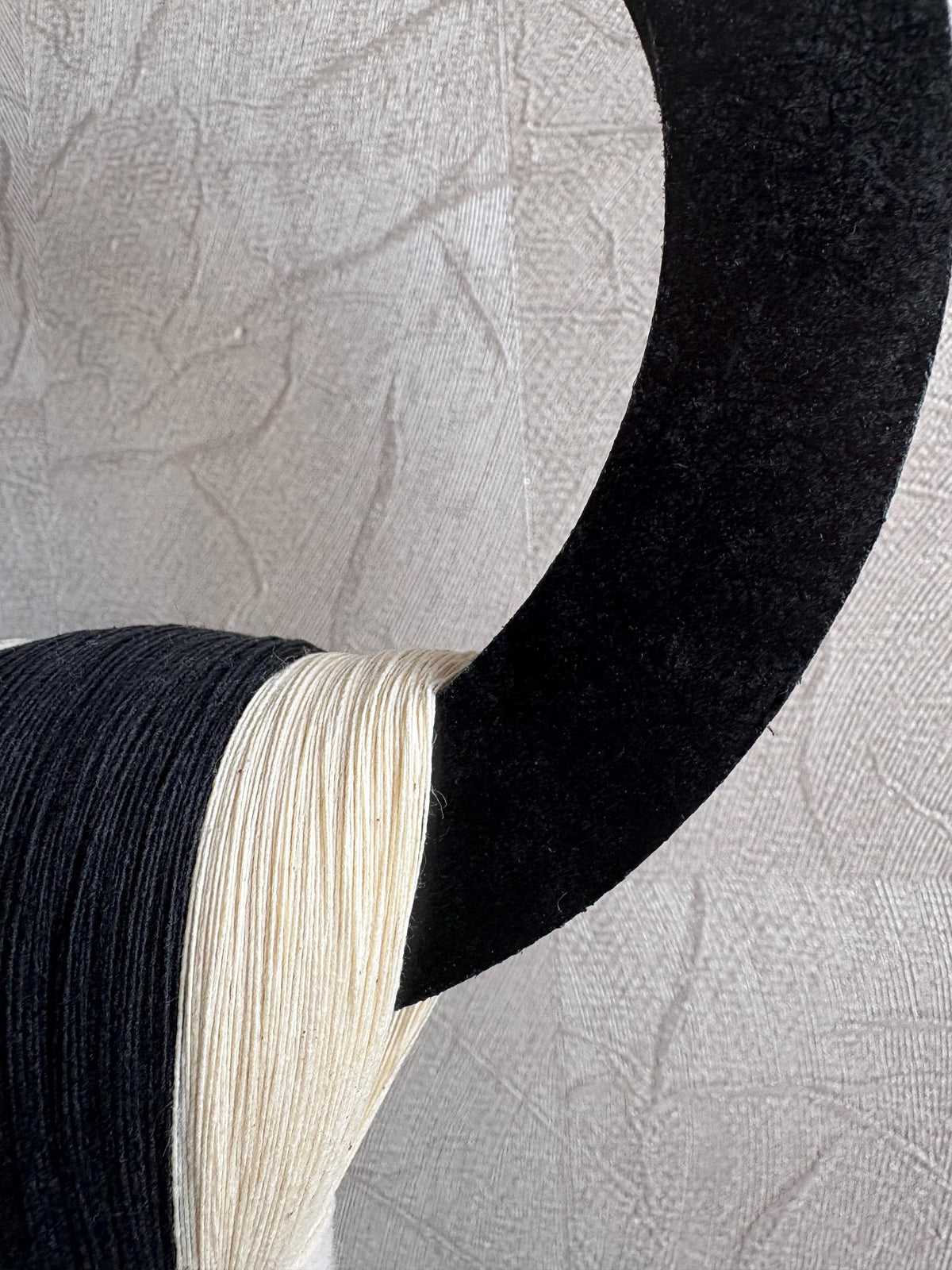 Textural Cotton Sculpture with Metal Support, additional product image