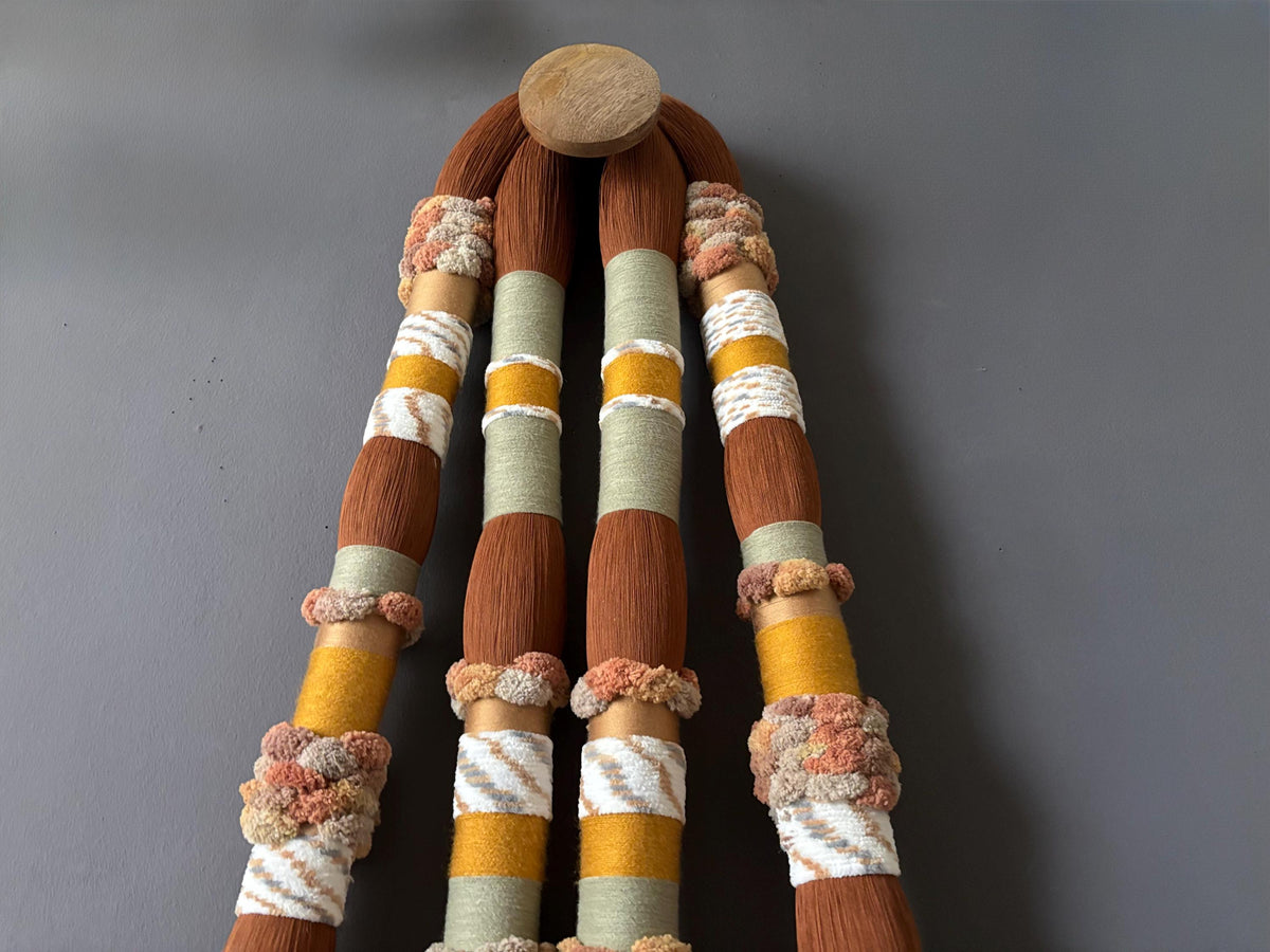 Tall Rope-Knot Wall Art — 40 × 120 cm, alternate product view
