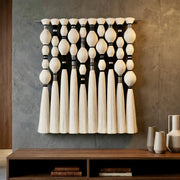 Silver-Tone Fiber Wall Tapestry — 90 × 100 cm by Sarmal Design