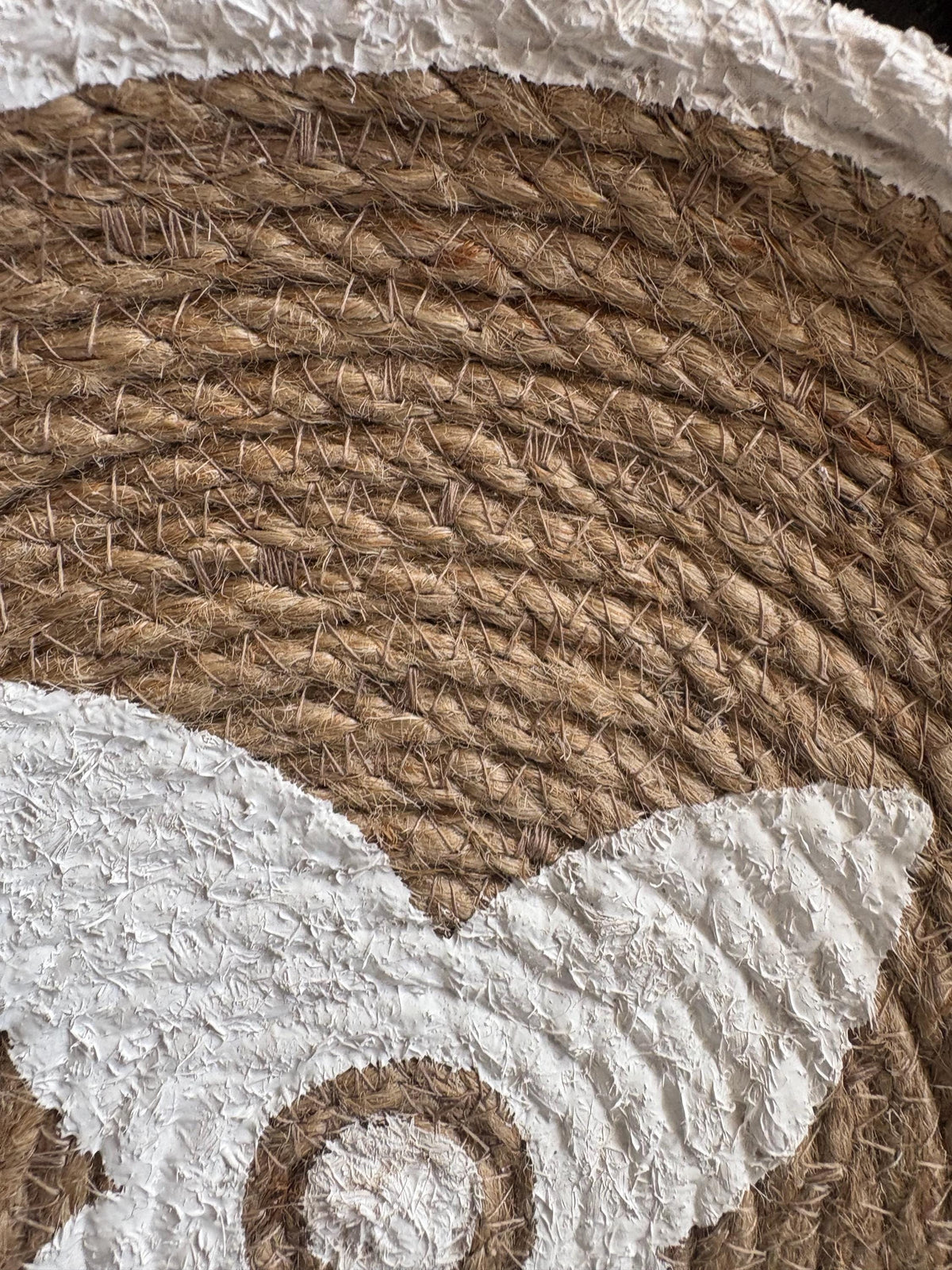 White & Green Wicker Wall Plates — Set of 9, alternate product view
