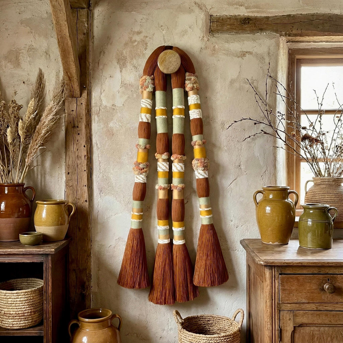 Another view of Tall Rope-Knot Wall Art — 40 × 120 cm