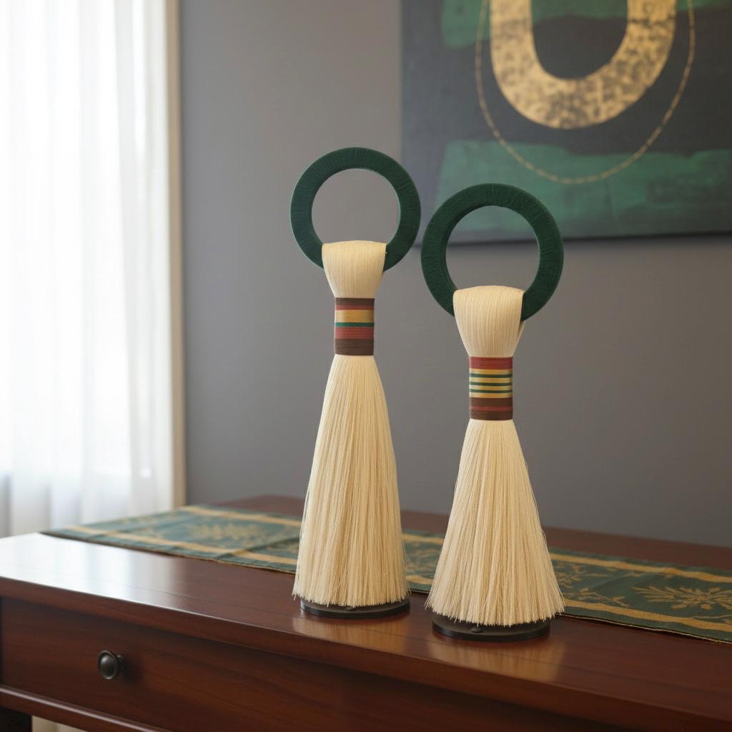 Raw Cotton and Metal Decorative Sculpture by Sarmal Design