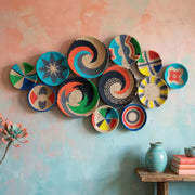Patterned Woven Wall Baskets — Set of 13 by Sarmal Design