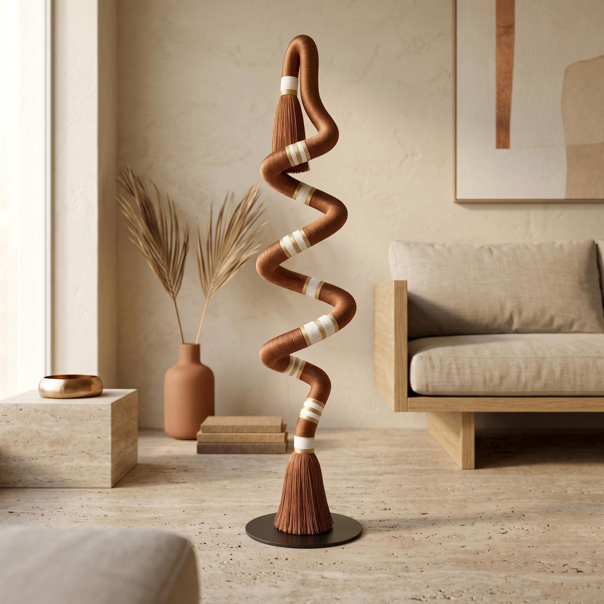 Sarmal Design handmade fiber sculpture for modern tabletop decor